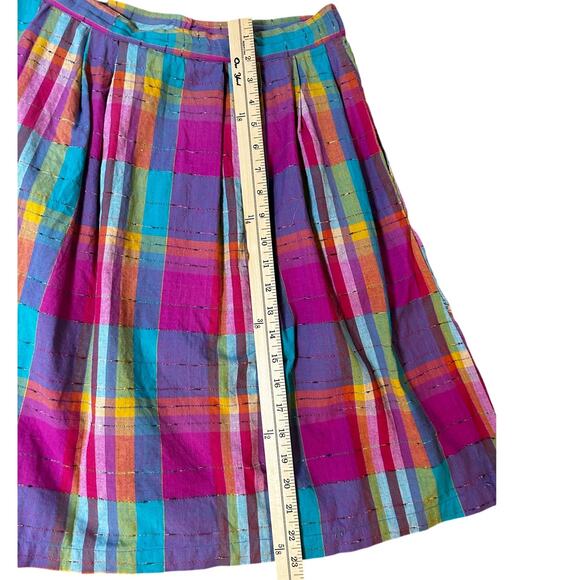 KLICK Made in India Vintage Multicolor Women's Button-Down Front Skirt - Picture 6 of 8